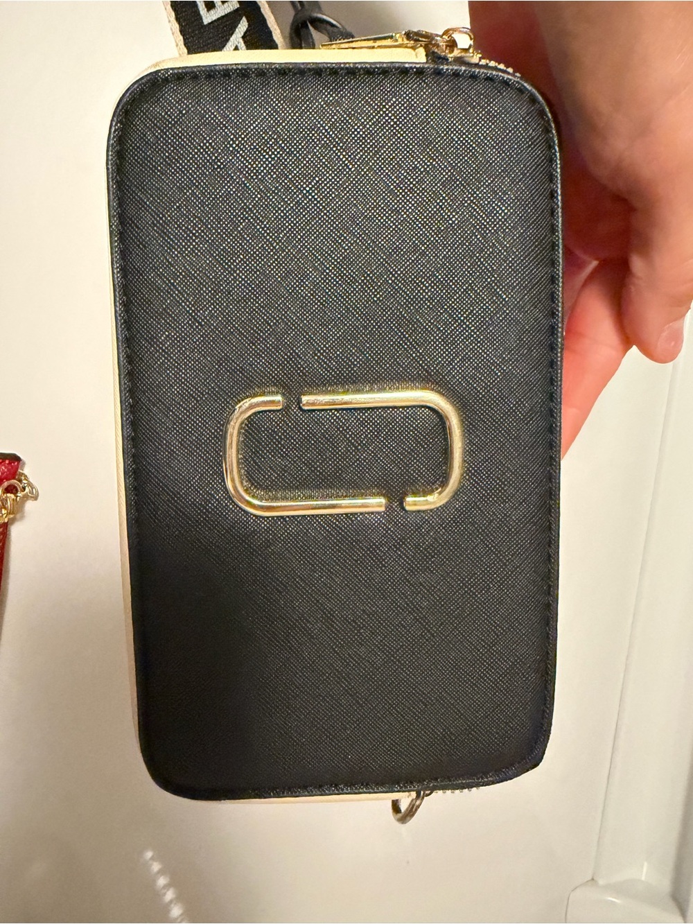 Marc Jacobs Black orange cream SNAPSHOT Crossbody Camera Bag PURSE CROSSBODY - Picture 4 of 7